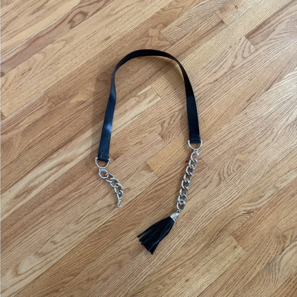 Sandy Duftler belt black tassel size XL